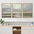 thumbnail image 5 of PixonSign Framed Canvas Print Wall Art Set Cloudy Sky Coastal Horizon Nature Wilderness Fine Art Illustrations Decorative Multicolor Landscape Rustic Country/Farmhouse - 16"x24"x3 Natural, 5 of 5