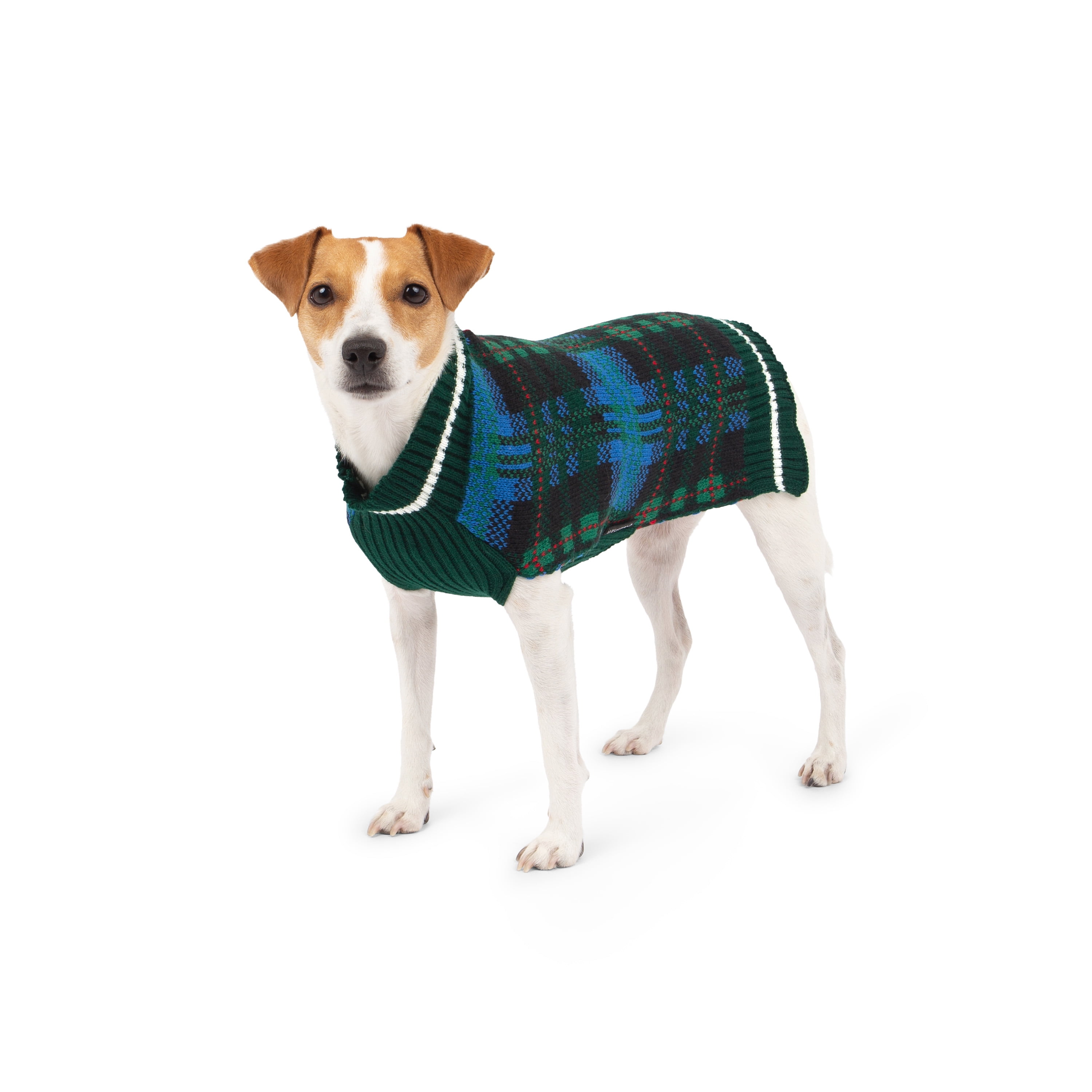 One Paw, Holiday Plaid Sweater, Dog Sweater, Classic Plaid Pattern, ONEPAW EX HOLIDAY SWEATER