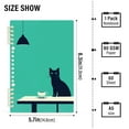 thumbnail image 2 of FORMRS 1-Subject Spiral Notebook 8" x 5" College Ruled 60 Refillable Sheet A5 Hard Cover, 2 Pack, Green Cat, 2 of 7