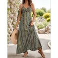 thumbnail image 6 of Womens Spaghetti Strap Dress Summer Dresses Beach Cover Ups Casual Sundresses Green XL, 6 of 8