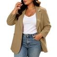 thumbnail image 2 of Lepsheexh Womens Blazers Dressy Casual Long Sleeve Solid Color Suit Jackets Classic Open Front Single Button Fall Winter Blazers, 2 of 7