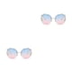 thumbnail image 2 of Gafas de sol Retro Qarigey sin marco para mujer con degradado y diamantes de imitación, 2 of 6