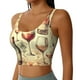 thumbnail image 2 of Fotbe Wine Sujetador Deportivo Largo sin Aros para Mujer con Almohadillas y Soporte Medio, Transpirable y Absorbente, Camiseta Tipo Chaleco o Tank Top-Large, 2 of 8