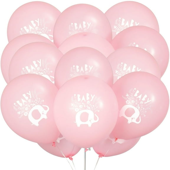 Floral Elephant Latex Balloons I Pink I 8 Pcs.
