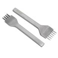 thumbnail image 1 of Hierro Para Pinchar Cuero, Bordes Incisivos Pulido De Espejo Punzón De Costura De Cuero 4 Mm 4 Dientes 6 Dientes Acero Blanco Para Artesanías De Cuero Para Bricolaje Cuero ANGGREK Leather Prong Punch, 1 of 8