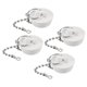 thumbnail image 1 of Uxcell 4Pcs Tapón de Drenaje de Goma con Cadena y Anillo Colgante, Tapón de Drenaje para Bañera Se Adapta a 1 1/8 pulgadas, Tapón de Drenaje de Goma para Bañera, Cocina y Baño, Blanco, 1 of 6