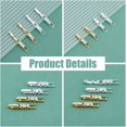 thumbnail image 4 of 1box 10pcs 2 colors Brass Pave Clear Cubic Zirconia Watch Band Clasps Long-Lasting Plated Cadmium Free & Lead Free Golden & Silver 27mm long link: 23x4.8x4mm hole: 3x4mm clasp: 10x3x4mm 5pcs/color, 4 of 6