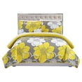 thumbnail image 3 of Chic Home Chase 3-Piece Abstract Quilt Set, Queen, Yellow, 3 of 6