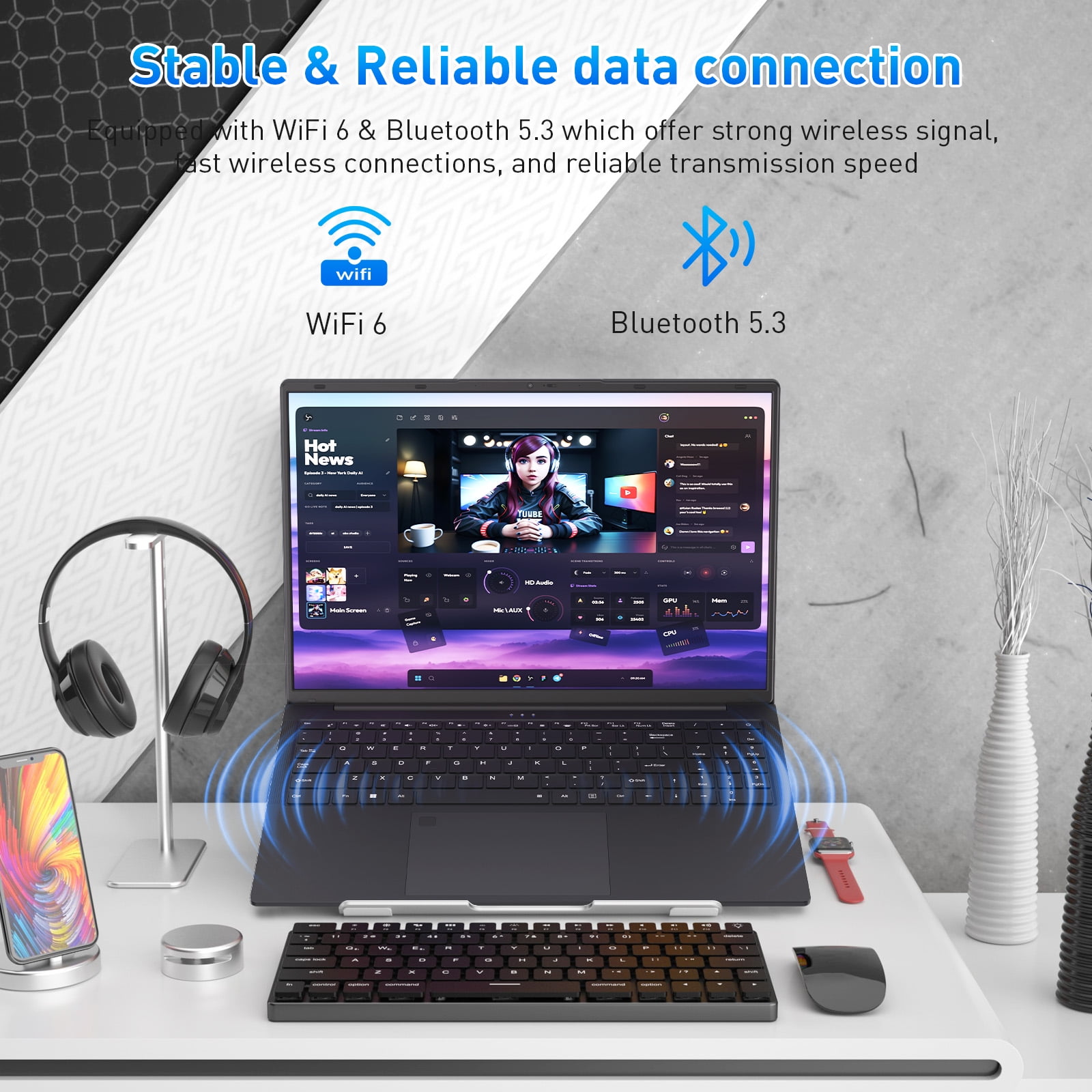 Auusda 16" Business Laptop, Windows 11 Pro Computer,Ryzen 3500U , 32GB RAM 1TB SSD, Backlit Keyboard, Fingerprint Unlock