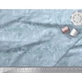 thumbnail image 2 of Soimoi Blue polyester Crepe Fabric Artistic Leaves Fabric Prints By Yard 42 Inch Wide, 2 of 3