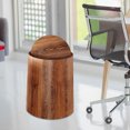thumbnail image 6 of Gnmfd Wood Grain Trash Bin with Lid Large Capacity Household Trash Can Flip Lid Waste Basket for Bathroom Storage Cabinet Living Room Office Bedroom Kitchen Closet Organizers Storage Christmas Decor, 6 of 9