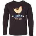 thumbnail image 3 of Inktastic Chicken Farmer Long Sleeve Youth T-Shirt, 3 of 5