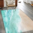 thumbnail image 2 of Summer Beaches Area Rugs 4x6 ft Gradient Teal Ocean Casual Sea Coastal Washable Rug Non Slip Indoor Carpet Absorbent Floor Mat for Living Room Bedroom Dining Room, 2 of 9