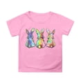 thumbnail image 1 of Xuewenshw Hauts d'Été pour Enfants Manches Pétales Col Rond Décontracté T-Shirts Unis Graphiques pour Tout-Petits, 1 of 4