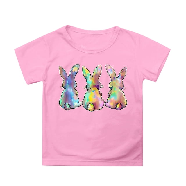 Xuewenshw Hauts d'Été pour Enfants Manches Pétales Col Rond Décontracté T-Shirts Unis Graphiques pour Tout-Petits