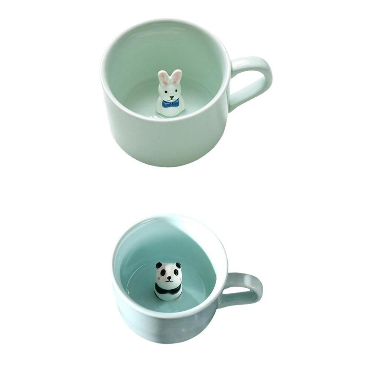 Small 3D Ceramic Cute Animals Coffee Milk Cup Tea Mug Heat-resistant Nice Gift 