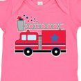 thumbnail image 4 of Inktastic 4th of July Firetruck with Red and Blue Stars Boys or Girls Baby Bodysuit, 4 of 5