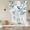 LightBLue, variant on Spring Flowers Balloon Curtains for Bedroom/Front Door/Bathroom, Watercolor Floral Leaves Botanical Beige Tie Up Curtains 63 Inch Length Light Filtering Kitchen Curtains Shades for Windows 46"x63"