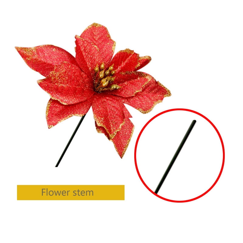 10pcs Plastic Flower Stick Flower Stub Stems Craft Decor Flowers Stem