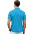 thumbnail image 5 of Mens Solid Polo Shirt Short Sleeve Classic Casual Golf Tee Soft Breathable Lightweight 3 Button Collared Summer Work Top, 5 of 5