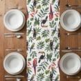 thumbnail image 6 of Farmhouse Parrots Table Runner - 48 Inch Long, Kitchen Dining Table Runner Dresser Scarves, Spring Summer Botanical Leaf Watercolor Farmhouse Decor for Coffee Tables Wedding Party Banquet, 6 of 8