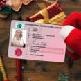 thumbnail image 3 of Zues 2Pcs/Set Santa Claus License Exquisite Design Real-looking Double-sided Printing Santa Claus Lost Driving Licence for Christmas, 3 of 7