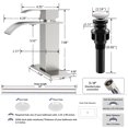 thumbnail image 5 of KINGTACK Bathroom Faucets, Brushed Nickel Bathroom Sink Faucet for 1 or 3 Hole, Faucet for Bathroom Sink with Deck, Pop-up Drain and Supply Hoses, 5 of 8