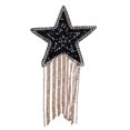 thumbnail image 1 of Visland Clothes Patch Multi-purpose Shiny Inlaid Tassel Design Sparkling DIY Handmade Five-pointed Star Jacket T Shirt Applique Sticker for Scarf, 1 of 8