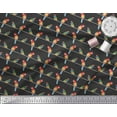 thumbnail image 3 of Soimoi Poly Georgette Fabric Stripe & Macaw Parrot Bird Print Fabric by the Yard 52 Inch Wide, 3 of 3