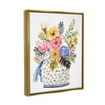 thumbnail image 3 of Stupell Birds Perched Fun Floral Blossoms Botanical & Floral Painting Gold Floater Framed Art Print Wall Art, 3 of 6