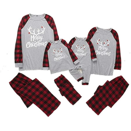 

Family Matching Pajamas Long Sleeve Top and Pants Christmas PJs Sleepwear Set