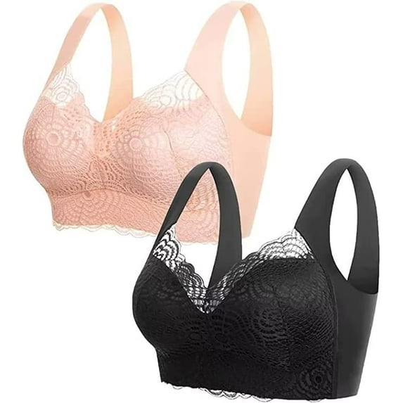 PrettyHealth Lymphvity Detoxification and Shaping & Powerful Lifting Bra, Sexy Lace Sports Sleep Wireless Lift Up Bra