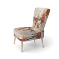 thumbnail image 3 of Designart "Autumn compositions II" Brown Abstract Collages Upholstered Accent Chair - Modern Arm Chair For Living Room, 3 of 7