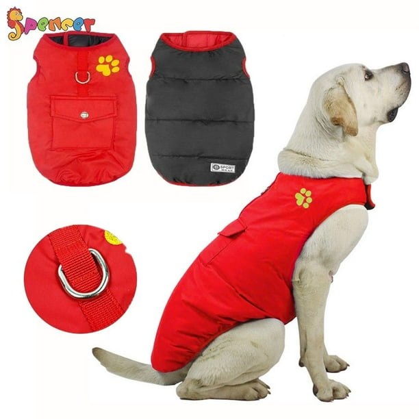 Spencer Winter Waterproof Dog Vest Coat Windproof Warm Reversible Dog