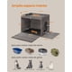 thumbnail image 5 of Arenero para Gatos, Caja de Arena, Bandeja Lavable Extraíble, Casa para Gatos, Mesa Auxiliar, 5 of 7