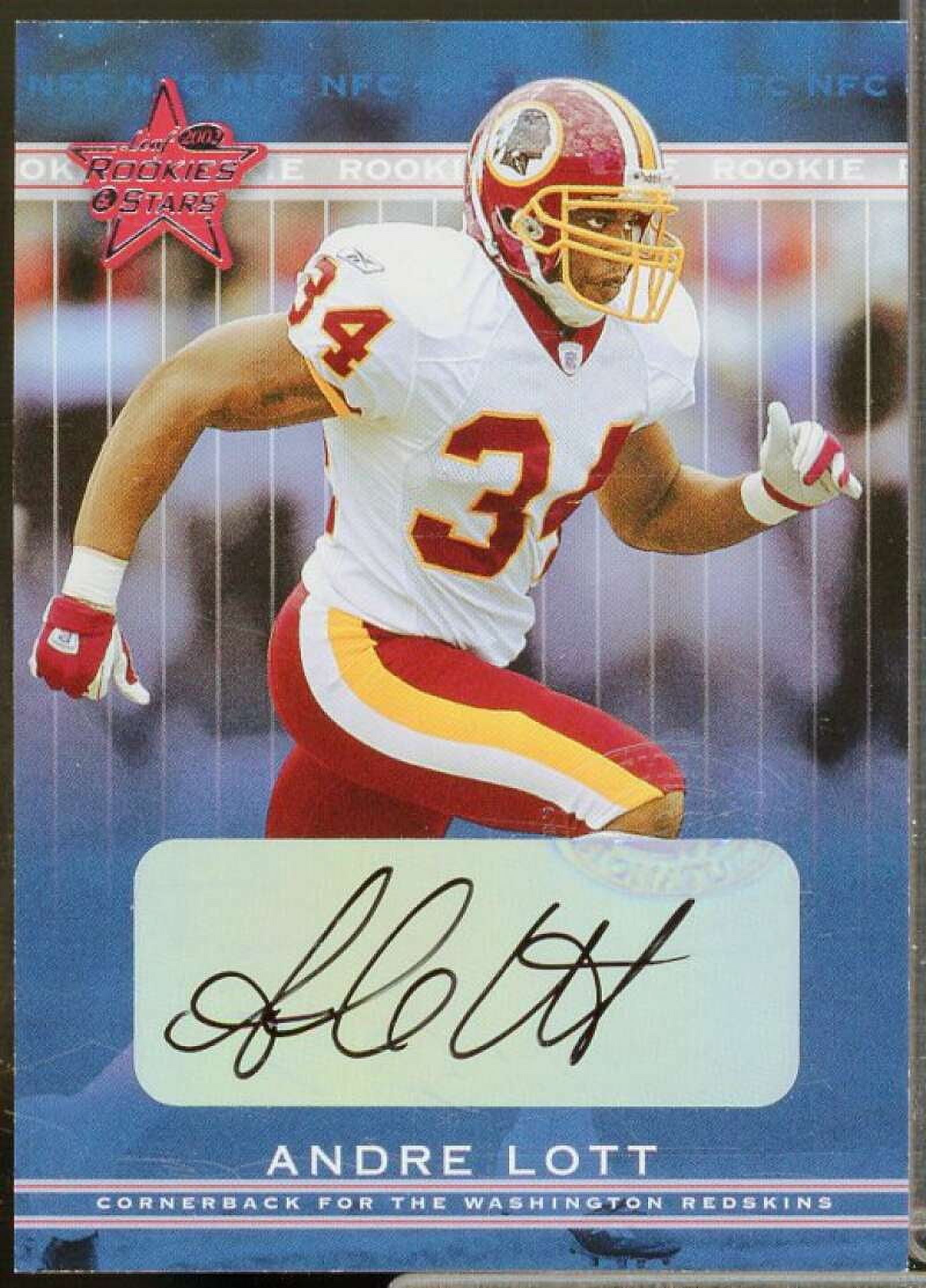 Andre Lott Rookie Card 2002 Leaf Rookies and Stars Rookie Autographs #131