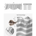 thumbnail image 6 of Fsddascl Grey Moire Tie Up Valance Curtains for Windows, Kitchen Curtains Window Treatments, Water Ripple Stripe Farmhouse Short Window Shades Valances for Bedroom Bathroom Cafe 42"x12", 6 of 7