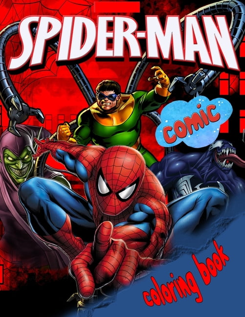 spiderman giant coloring book free printable worksheets
