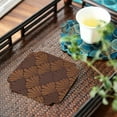thumbnail image 2 of Nvzi 6Pcs Square Coasters for Drinks, Rustic Drink Cup Coaster for Coffee Mugs Drinking Cups, Non Slip Coasters for Tabletop Protection(Brown), 2 of 5