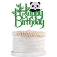 thumbnail image 1 of Topper para pastel Qertesl Panda Feliz Cumpleaños 13 x 16 cm, 1 of 6