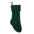 thumbnail image 2 of Calcetín colgante de calcetín navideño de punto sólido para y niñas, bolsa para dulces, adornos colgantes para árboles Verde 46cm BLESIY Media de dulces navideños, 2 of 5