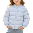 thumbnail image 2 of PureCasa Toddlers Puffer Jacket 1-7 Years Lightweights Warm Long Sleeved Cute Printed Button Down Closure Jacket for Winter, 2 of 9