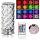 thumbnail image 1 of Lámpara de mesa de cristal con forma de diamante, 16 colores, carga USB, táctil, luz de noche con control remoto., 1 of 5