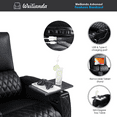thumbnail image 3 of Weilianda Astronauts Reclining Sofa Electricity Recliner Zero Gravity Chair Top Grain Leather Movie Chair Gaming Sofa with Tray Table USB Charging Cup Holders,Row of 4 Black, 3 of 5