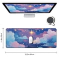 thumbnail image 2 of Heduofu Colorful Clouds Mouse Pad with Stitched Edge, Non-Slip Rubber Base Square Cute Kawaii Mousepads for Computer Desk 31.5x11.8 in, 2 of 6