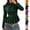 Blackish Green, variant on Womens Peplum Blazer Stand Collar Long Sleeve Gold Button Tailored Suit Jacket Puff Shoulder Fitted Work Office Business Dressy Elegant Cropped Blazer Top Pink M