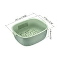 thumbnail image 2 of Uxcell Kitchen Colander Set with Handle, Plastic Washing Bowl and Food Strainer Pasta Drainer Basket-Green, 2 of 6