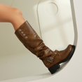 thumbnail image 5 of Tawop Boots for Women Knee High Chunky Low Heel Round Toe Winter Boots, 5 of 9