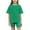 Green, variant on ZACPNCV Girls Short Sleeve T Shirt with Biker Shorts Set Solid Color 2 Piece Summer Outfits Blue 12-13 Years