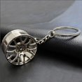 thumbnail image 5 of Metal Car Keychain Wheel Hub Auto Logos Keychain Auto Repair Parts Car Mini Tire Wheel Keychain Black, 5 of 5
